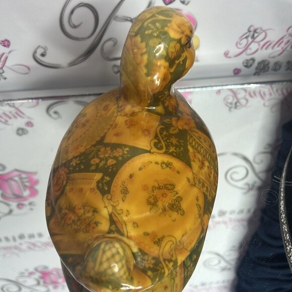 Decorative Floral Duck Figurine roses floral plates vases Victorian duck π¦ - Picture 4 of 10